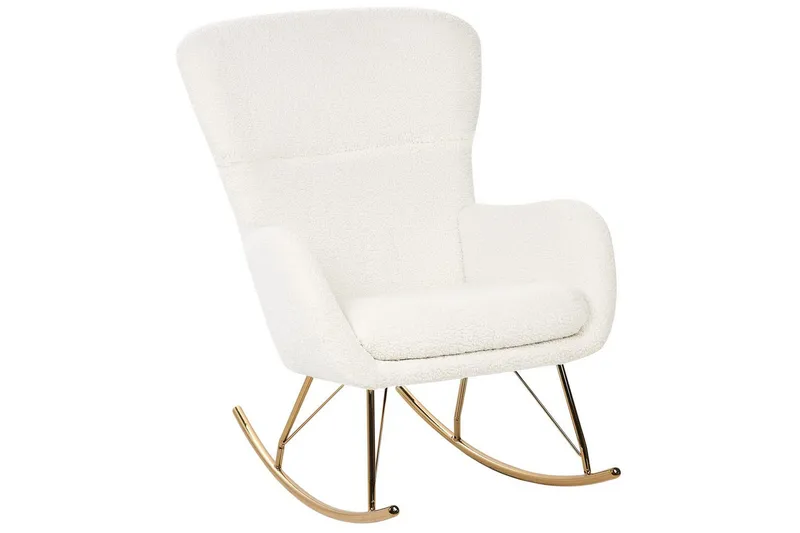 Gyngestol Anaset - Hvit, gull - Møbler - Stoler - Lenestoler