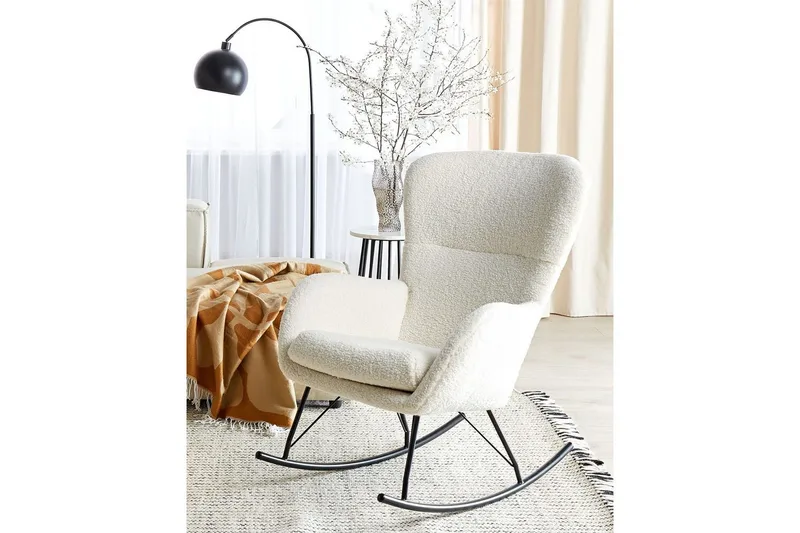 Gyngestol Anaset - Kremhvit, Svart - Møbler - Stoler - Lenestoler