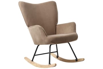 Gyngestol Arset Beige/svart/lyst tre - Beige/svart/lyst tre - Møbler - Stoler - Lenestoler