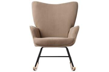 Gyngestol Arset Beige/svart/lyst tre - Beige/svart/lyst tre - Møbler - Stoler - Lenestoler