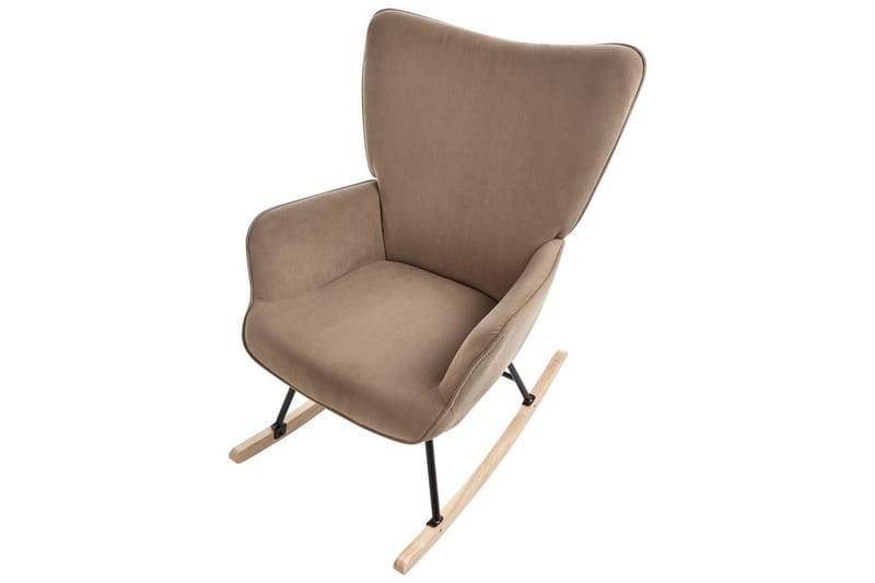 Gyngestol Arset Beige/svart/lyst tre - Beige/svart/lyst tre - Møbler - Stoler - Lenestoler