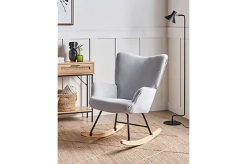 Gyngestol Arset Blå/Svart/Lys Tre - Blå/Svart/Lys Tre - Møbler - Stoler - Lenestoler