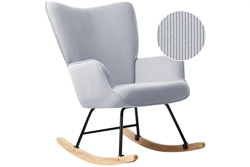 Gyngestol Arset Blå/Svart/Lys Tre, Blå/Svart/Lys Tre