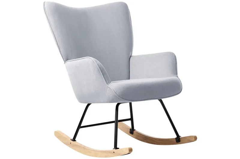 Gyngestol Arset Blå/Svart/Lys Tre - Blå/Svart/Lys Tre - Møbler - Stoler - Lenestoler