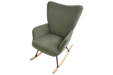 Gyngestol Arset Grønn/svart/lyst tre - Grønn/svart/lyst tre - Møbler - Stoler - Lenestoler