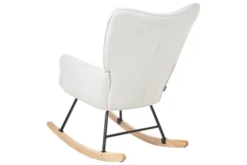 Gyngestol Arset Hvit/svart/lyst tre - Hvit/svart/lyst tre - Møbler - Stoler - Lenestoler