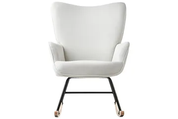 Gyngestol Arset Hvit/svart/lyst tre - Hvit/svart/lyst tre - Møbler - Stoler - Lenestoler