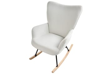 Gyngestol Arset Hvit/svart/lyst tre - Hvit/svart/lyst tre - Møbler - Stoler - Lenestoler