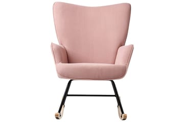 Gyngestol Arset Rosa/svart/lyst tre - Rosa/svart/lyst tre - Møbler - Stoler - Lenestoler