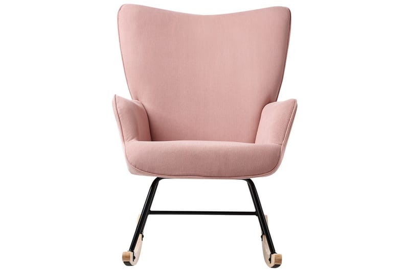 Gyngestol Arset Rosa/svart/lyst tre - Rosa/svart/lyst tre - Møbler - Stoler - Lenestoler