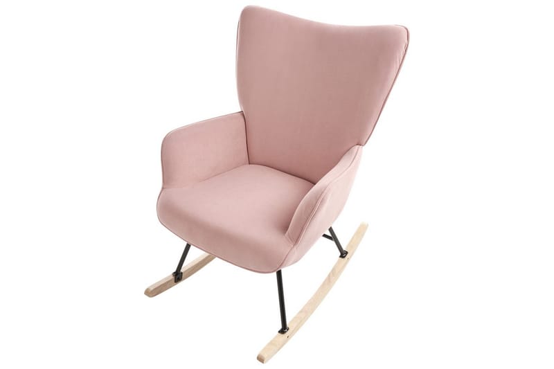 Gyngestol Arset Rosa/svart/lyst tre - Rosa/svart/lyst tre - Møbler - Stoler - Lenestoler