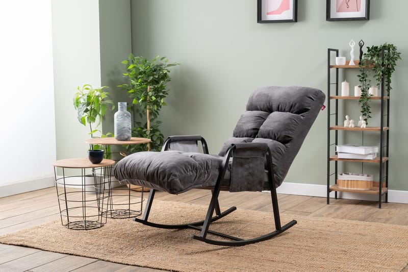 Gyngestol Atelier Del Sofa Lena Single (60 x 60 x 70 cm) Grå - Møbler - Stoler - Lenestoler