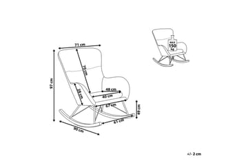 Gyngestol Ellan - Beige, svart, lyst tre - Møbler - Stoler - Lenestoler