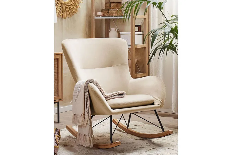 Gyngestol Ellan - Beige, svart, lyst tre - Møbler - Stoler - Lenestoler