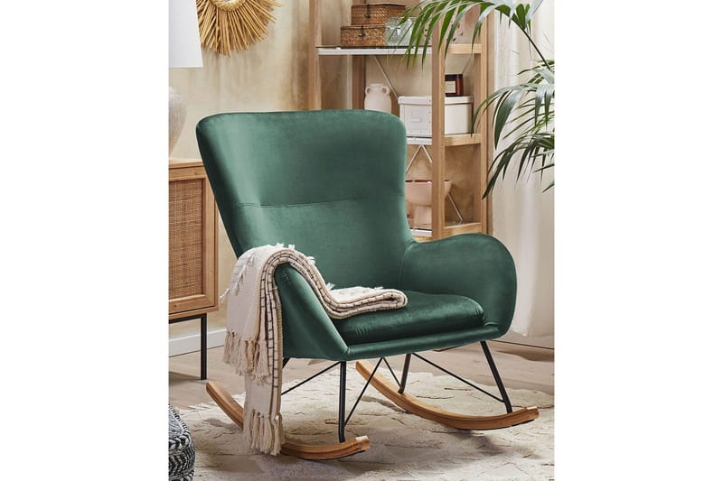 Gyngestol Ellan - Grønn, svart, lyst tre - Møbler - Stoler - Lenestoler