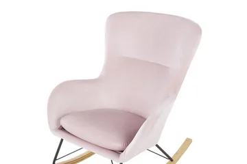 Gyngestol Ellan - Rosa, svart, lyst tre - Møbler - Stoler - Lenestoler