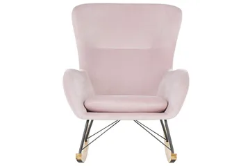 Gyngestol Ellan - Rosa, svart, lyst tre - Møbler - Stoler - Lenestoler