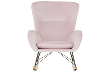 Gyngestol Ellan - Rosa, svart, lyst tre - Møbler - Stoler - Lenestoler