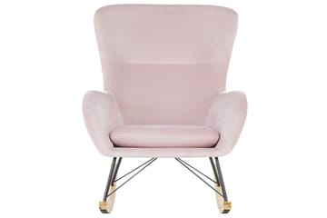 Gyngestol Ellan - Rosa, svart, lyst tre - Møbler - Stoler - Lenestoler