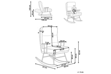 Gyngestol Eskelin - Beige, svart, brun - Møbler - Stoler - Lenestoler