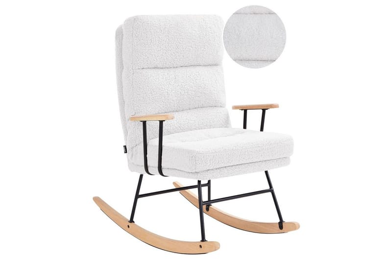 Gyngestol Eskelin - Hvit, svart, brun - Møbler - Stoler - Lenestoler