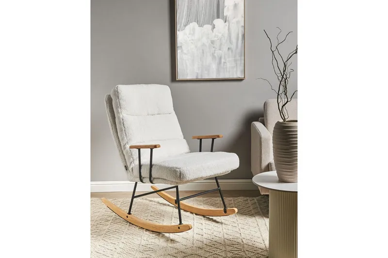 Gyngestol Eskelin - Hvit, svart, brun - Møbler - Stoler - Lenestoler