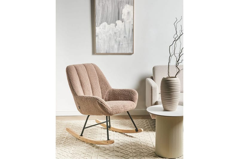 Gyngestol Kinno - Beige, svart, brun - Møbler - Stoler - Lenestoler