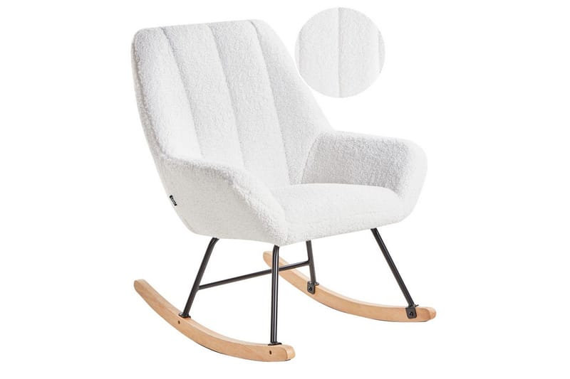 Gyngestol Kinno - Hvit, svart, brun - Møbler - Stoler - Lenestoler