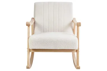 Gyngestol Leknes - Hvit, brun - Møbler - Stoler - Lenestoler