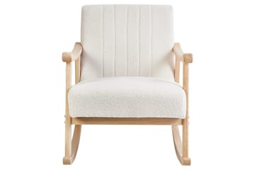 Gyngestol Leknes - Hvit, brun - Møbler - Stoler - Lenestoler