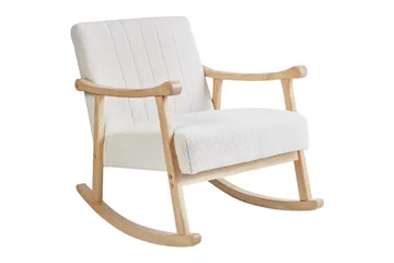 Gyngestol Leknes - Hvit, brun - Møbler - Stoler - Lenestoler