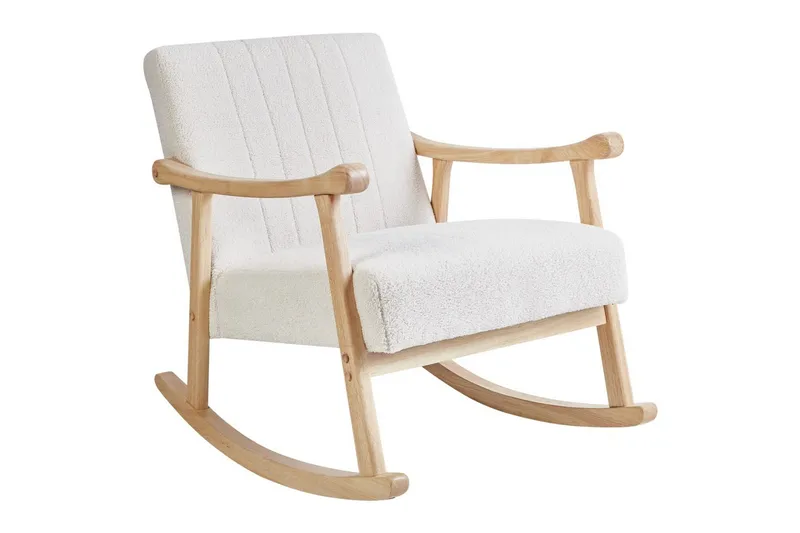 Gyngestol Leknes - Hvit, brun - Møbler - Stoler - Lenestoler