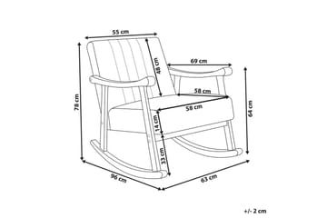 Gyngestol Leknes - Hvit, brun - Møbler - Stoler - Lenestoler