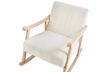 Gyngestol Leknes - Hvit, brun - Møbler - Stoler - Lenestoler