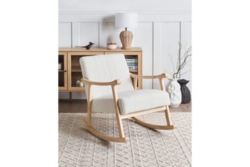 Gyngestol Leknes - Hvit, brun - Møbler - Stoler - Lenestoler