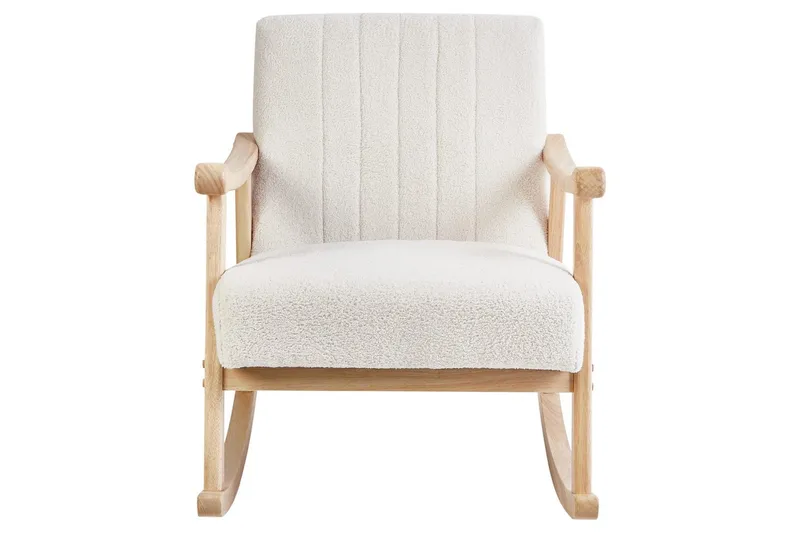 Gyngestol Leknes - Hvit, brun - Møbler - Stoler - Lenestoler