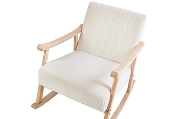 Gyngestol Leknes - Hvit, brun - Møbler - Stoler - Lenestoler