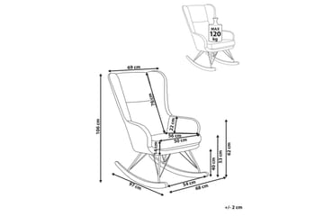Gyngestol Luoma - Beige, svart, brun - Møbler - Stoler - Lenestoler