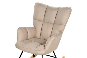 Gyngestol Oulu - Beige, svart, lyst tre - Møbler - Stoler - Lenestoler