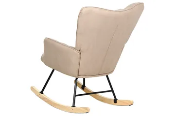 Gyngestol Oulu - Beige, svart, lyst tre - Møbler - Stoler - Lenestoler