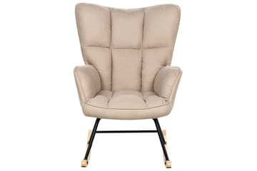 Gyngestol Oulu - Beige, svart, lyst tre - Møbler - Stoler - Lenestoler