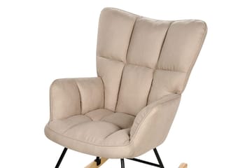 Gyngestol Oulu - Beige, svart, lyst tre - Møbler - Stoler - Lenestoler