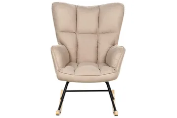 Gyngestol Oulu - Beige, svart, lyst tre - Møbler - Stoler - Lenestoler