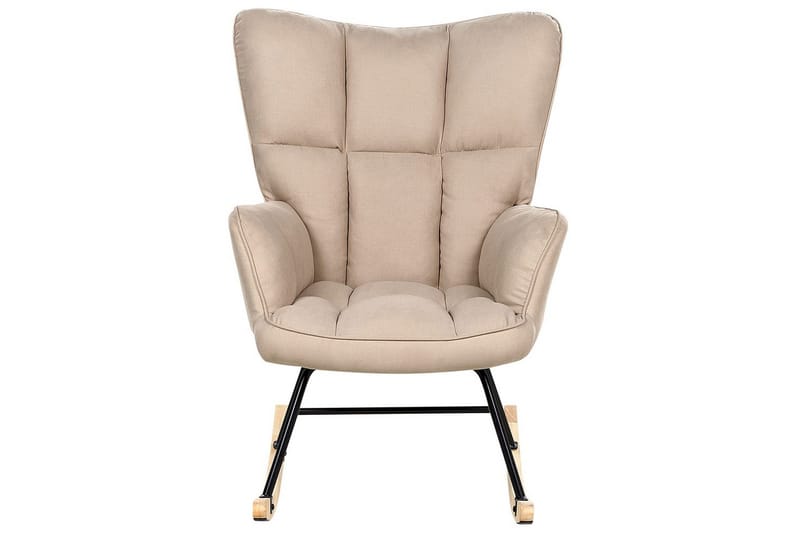 Gyngestol Oulu - Beige, svart, lyst tre - Møbler - Stoler - Lenestoler