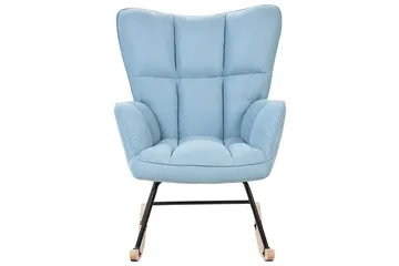 Gyngestol Oulu - Blå, svart, lyst tre - Møbler - Stoler - Lenestoler