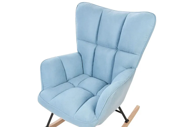 Gyngestol Oulu - Blå, svart, lyst tre - Møbler - Stoler - Lenestoler