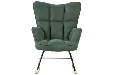 Gyngestol Oulu - Grønn, svart, lyst tre, Grønt, svart, lyst tre - Møbler - Stoler - Lenestoler