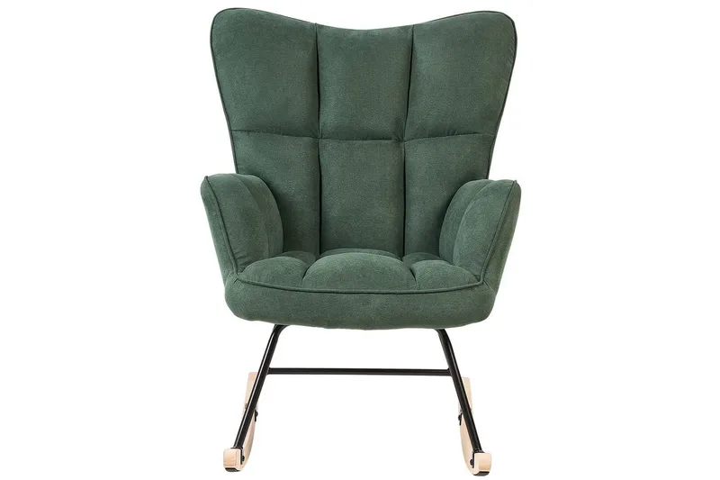 Gyngestol Oulu - Grønn, svart, lyst tre, Grønt, svart, lyst tre - Møbler - Stoler - Lenestoler