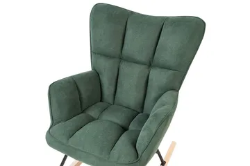 Gyngestol Oulu - Grønn, svart, lyst tre, Grønt, svart, lyst tre - Møbler - Stoler - Lenestoler