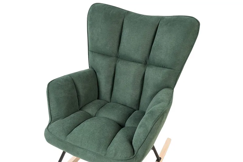 Gyngestol Oulu - Grønn, svart, lyst tre, Grønt, svart, lyst tre - Møbler - Stoler - Lenestoler